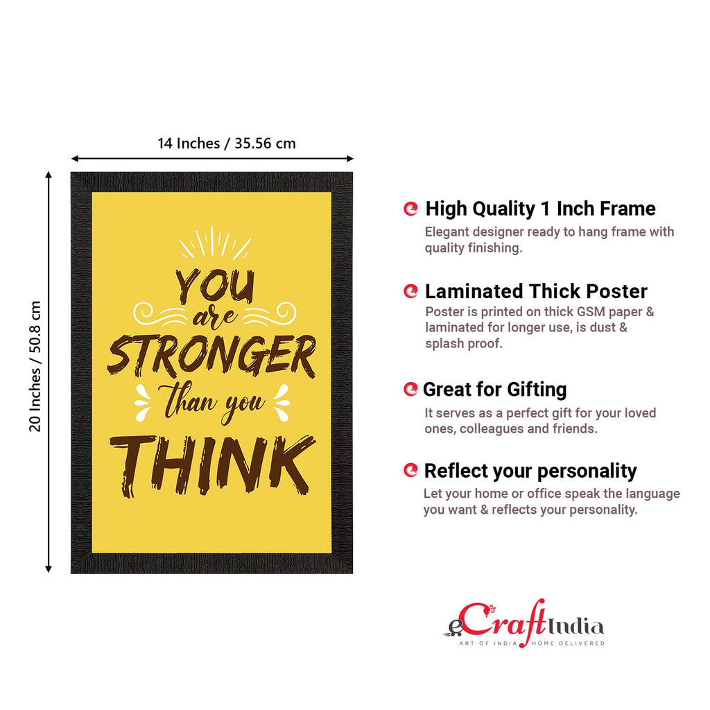 "You Are Stronger Than You Think" Motivational Quote Satin Matt Texture UV Art Painting Kafalo