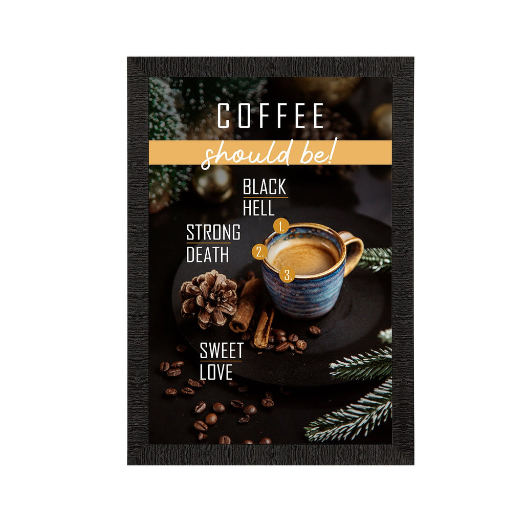 Coffee Theme Satin Matt Texture UV Art Painting Kafalo