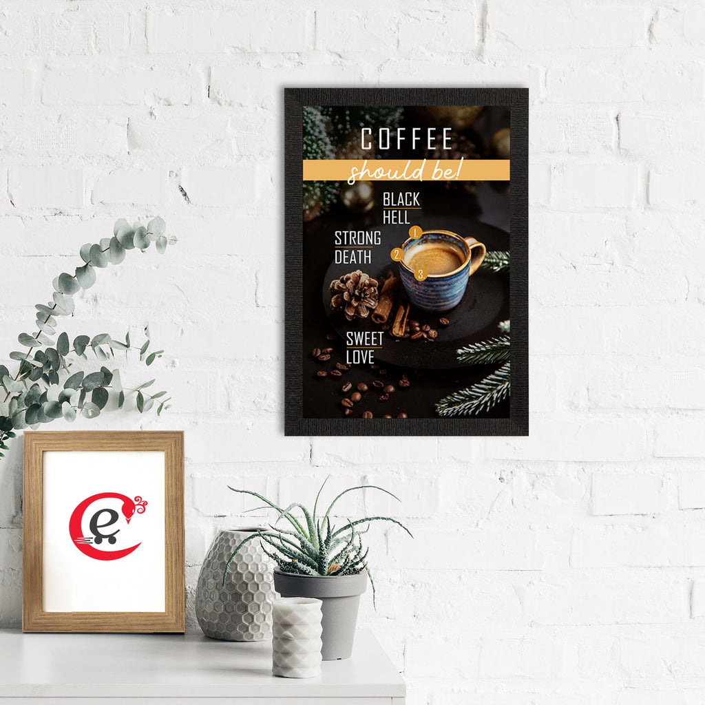 Coffee Theme Satin Matt Texture UV Art Painting Kafalo