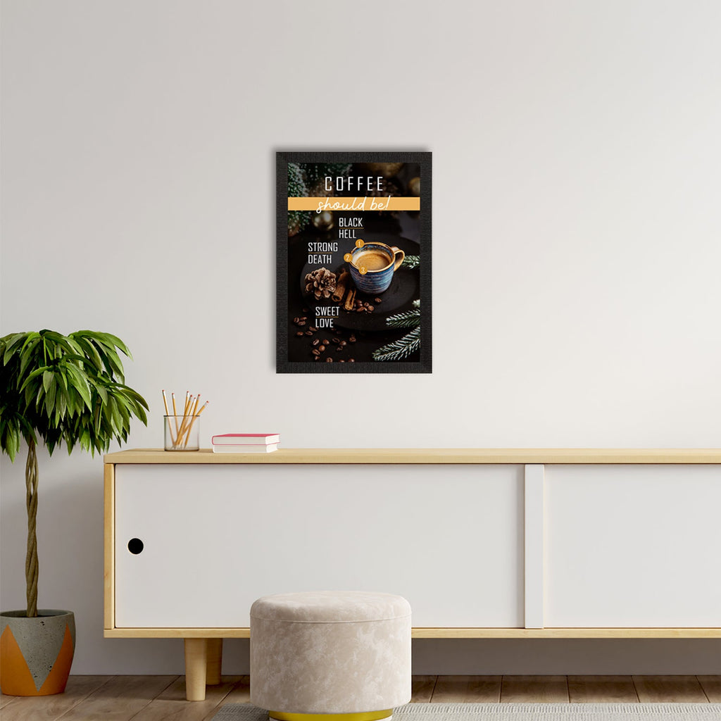 Coffee Theme Satin Matt Texture UV Art Painting Kafalo