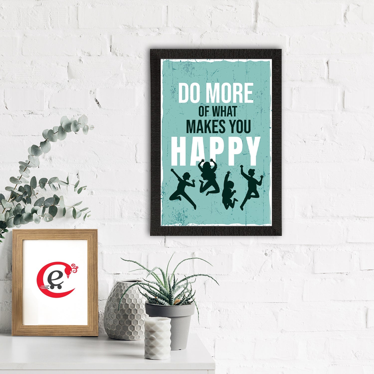 "Do More Of What Makes You Happy" Motivational Quote Satin Matt Texture UV Art Painting Kafalo