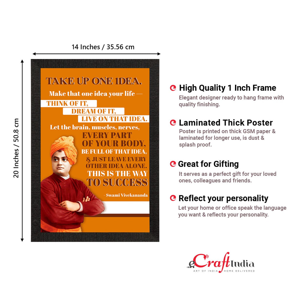 Take Up One Idea Swami Vivekananda Motivational Quote Painting Kafalo