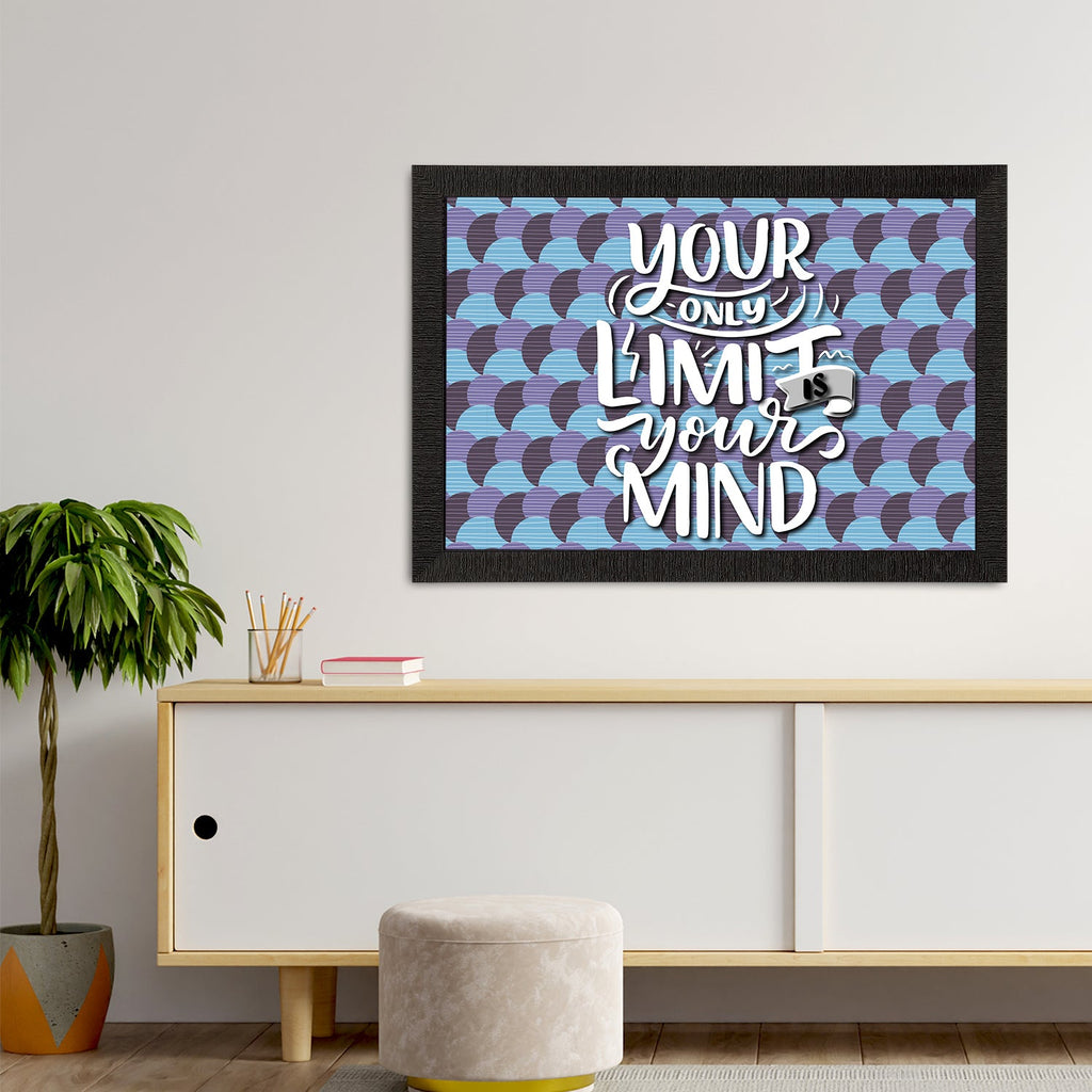 "Your Only Limit Is Your Mind" Motivational Quote Satin Matt Texture UV Art Painting Kafalo