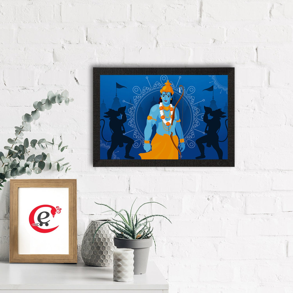 Lord Ram Satin Matt Texture UV Art Painting Kafalo
