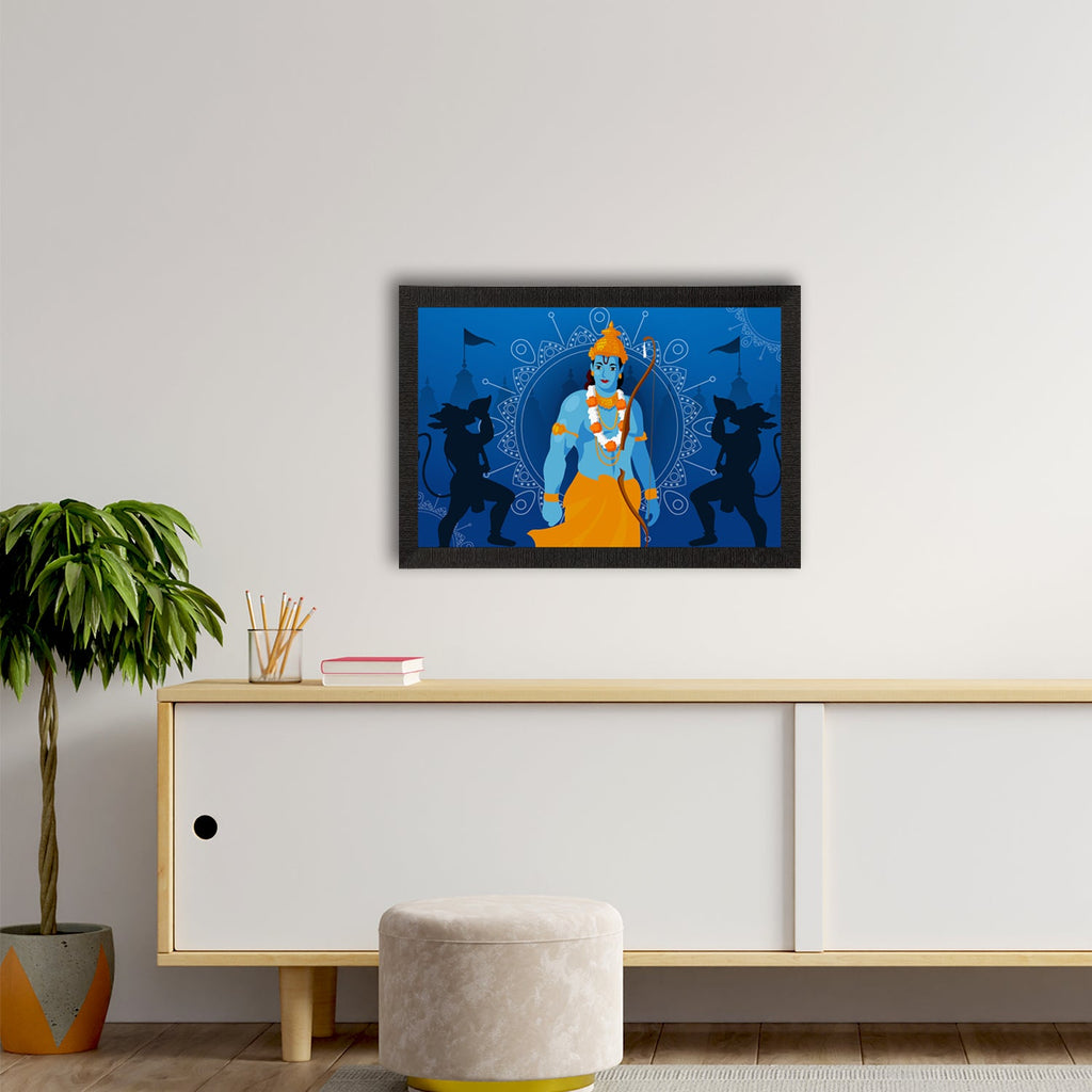 Lord Ram Satin Matt Texture UV Art Painting Kafalo