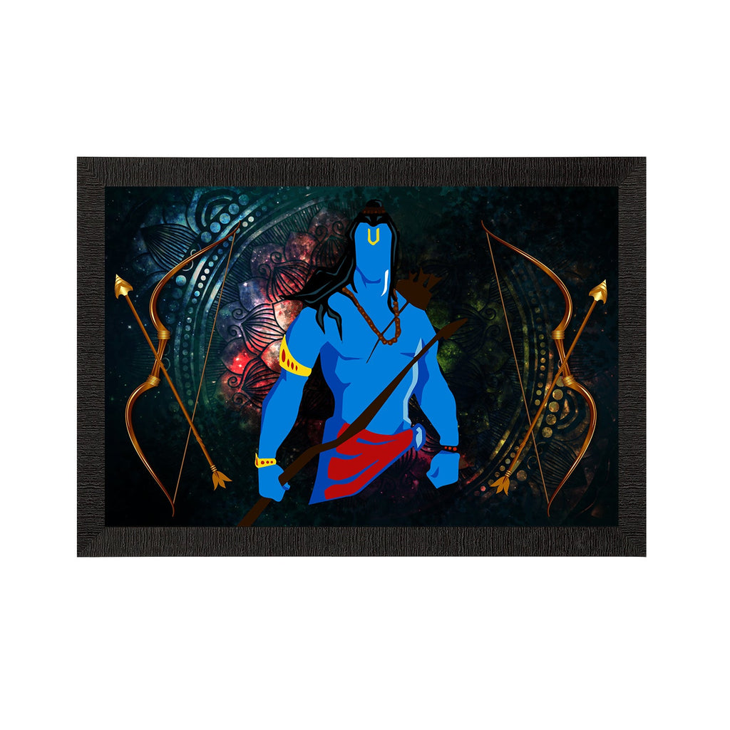 Lord Ram Satin Matt Texture UV Art Painting Kafalo