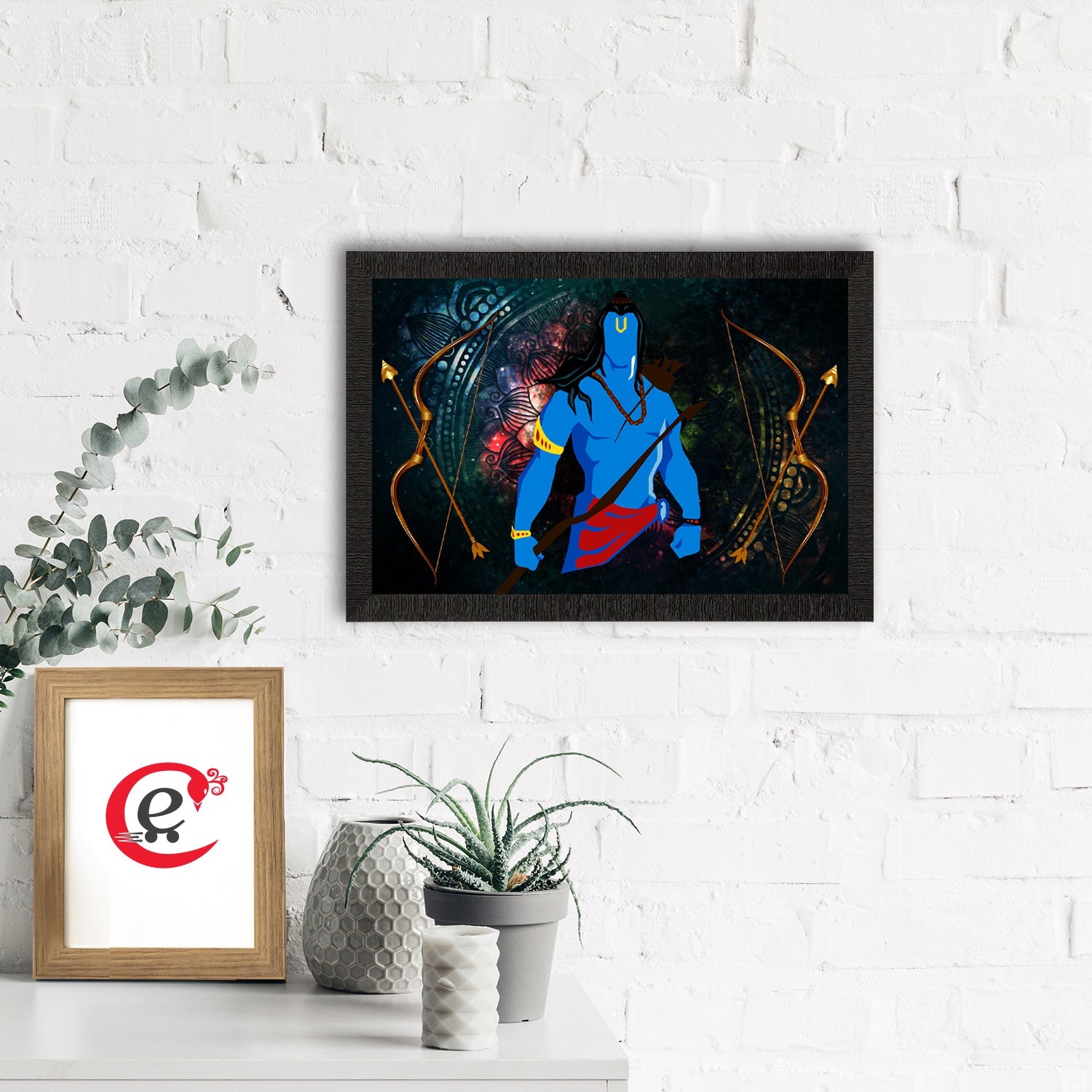 Lord Ram Satin Matt Texture UV Art Painting Kafalo