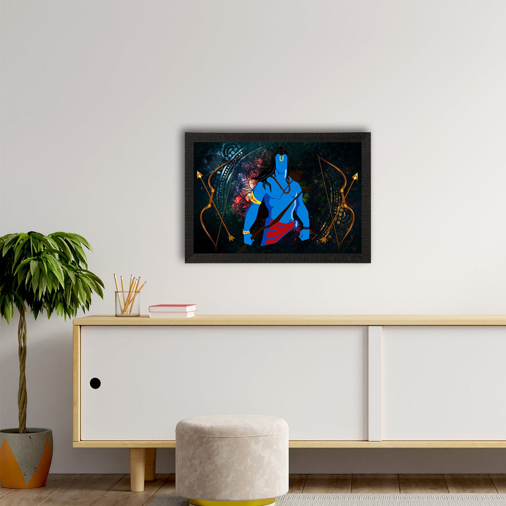 Lord Ram Satin Matt Texture UV Art Painting Kafalo
