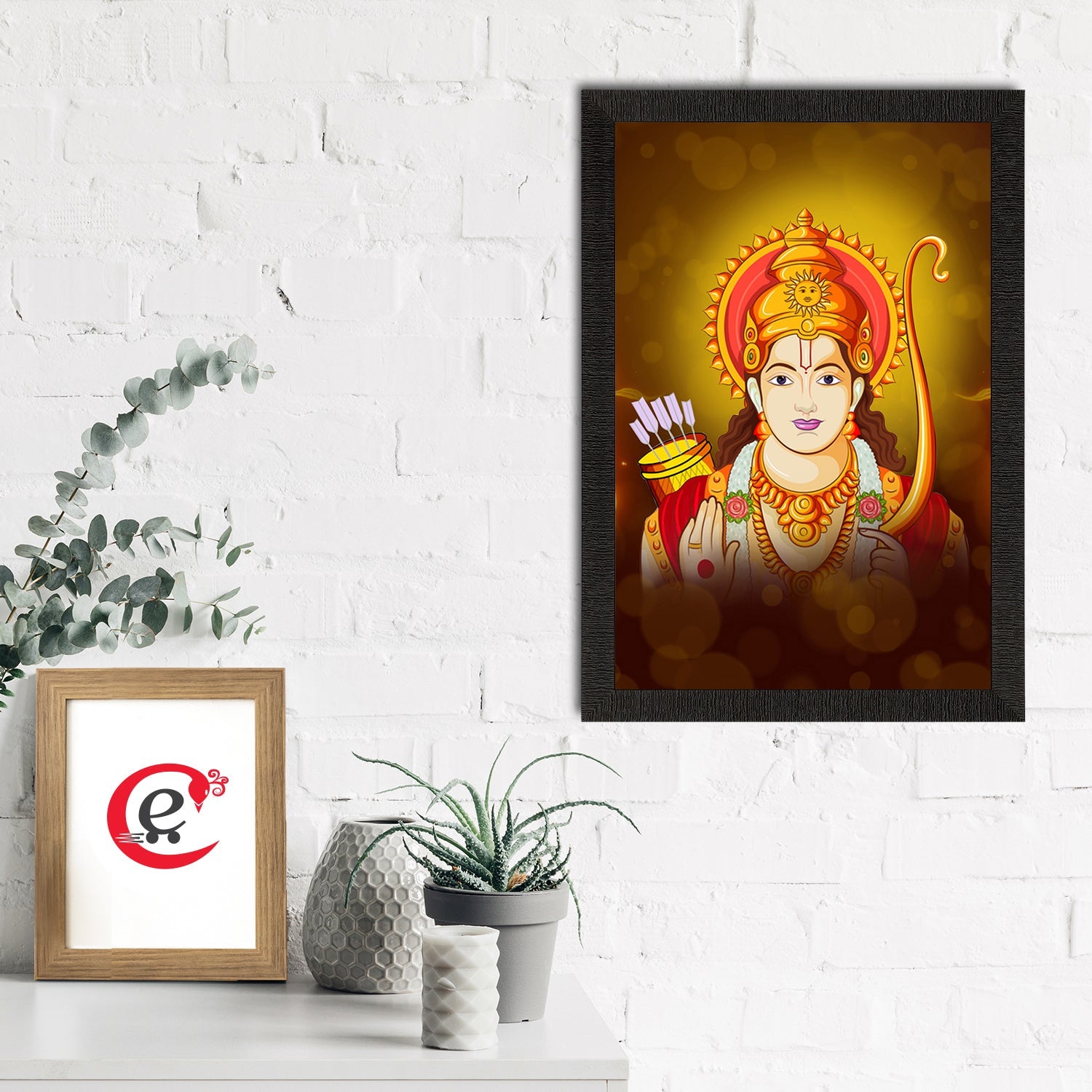 Lord Ram Painting Digital Printed Religious Wall Art Kafalo