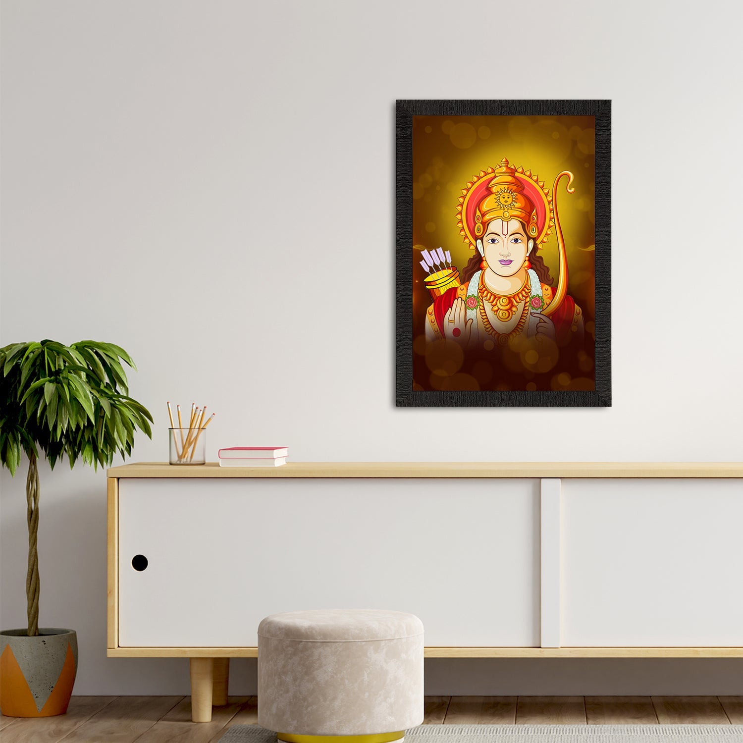 Lord Ram Painting Digital Printed Religious Wall Art Kafalo