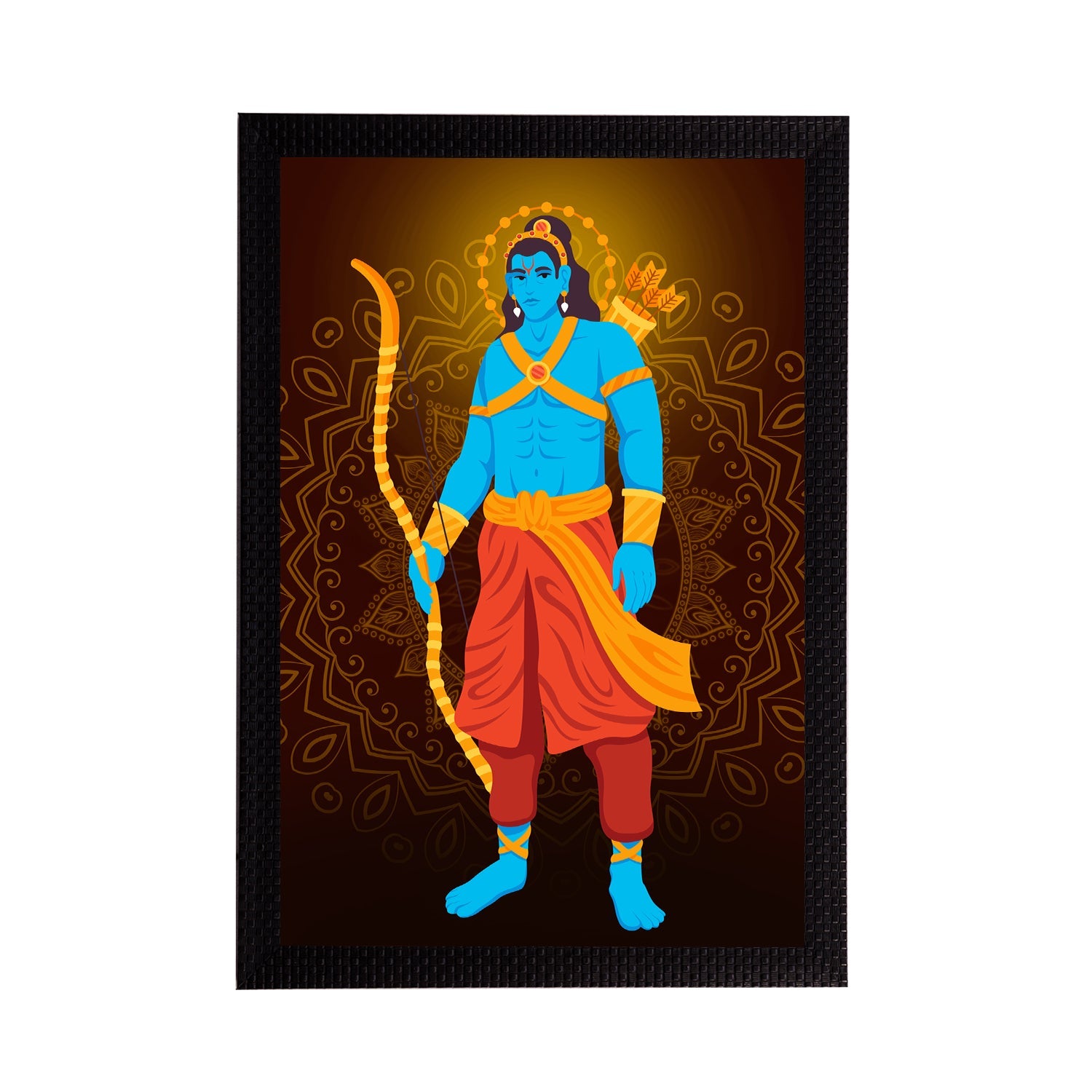 Lord Ram Painting Digital Printed Religious Wall Art Kafalo
