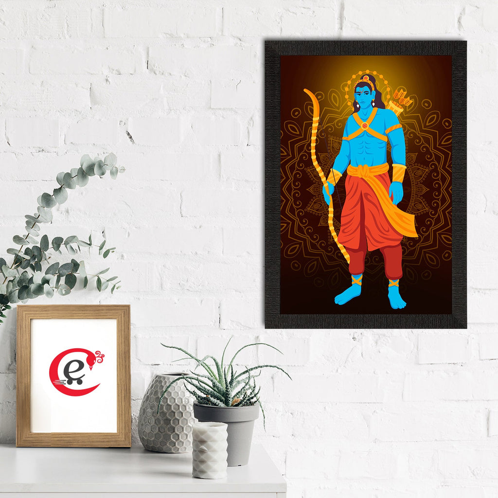 Lord Ram Painting Digital Printed Religious Wall Art Kafalo