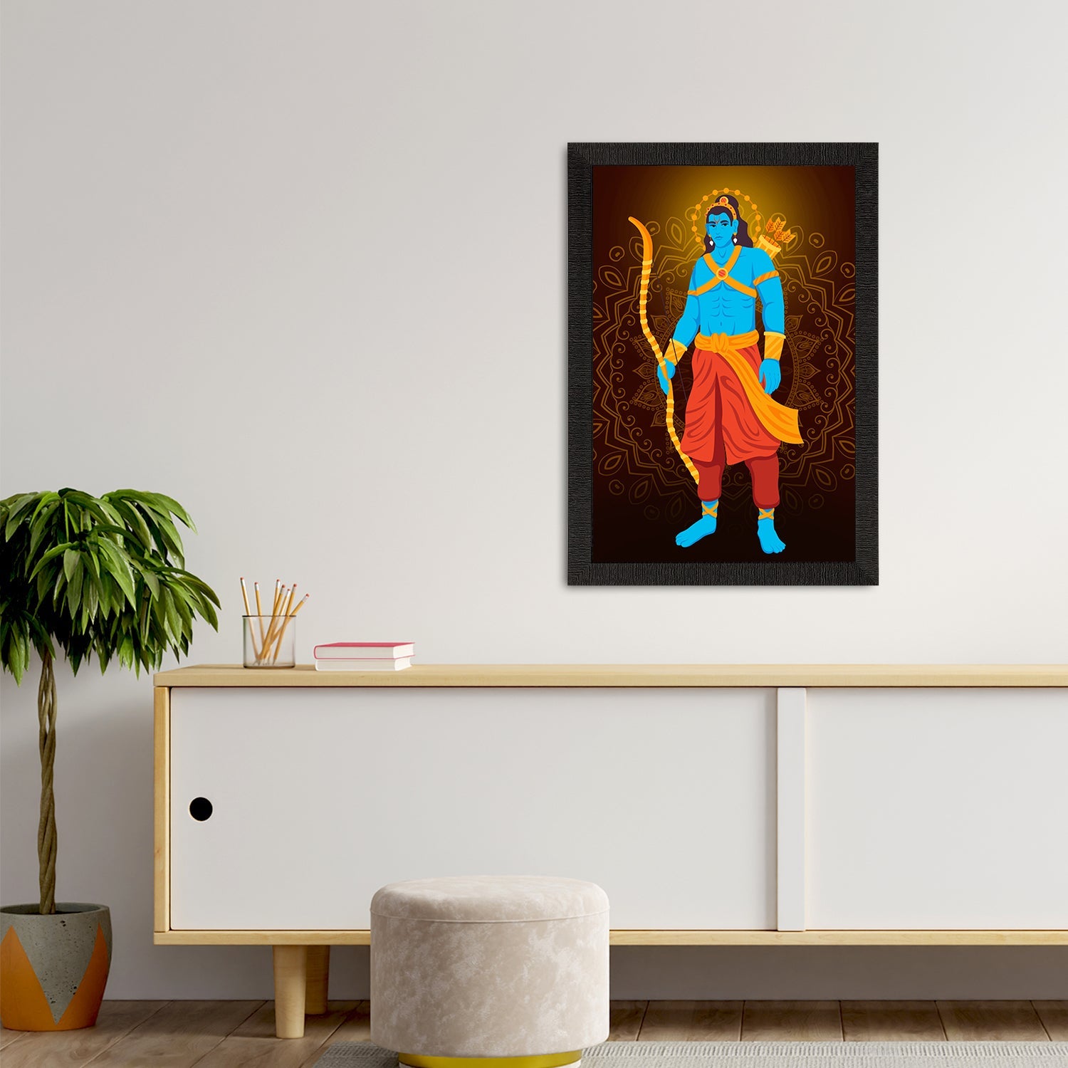 Lord Ram Painting Digital Printed Religious Wall Art Kafalo