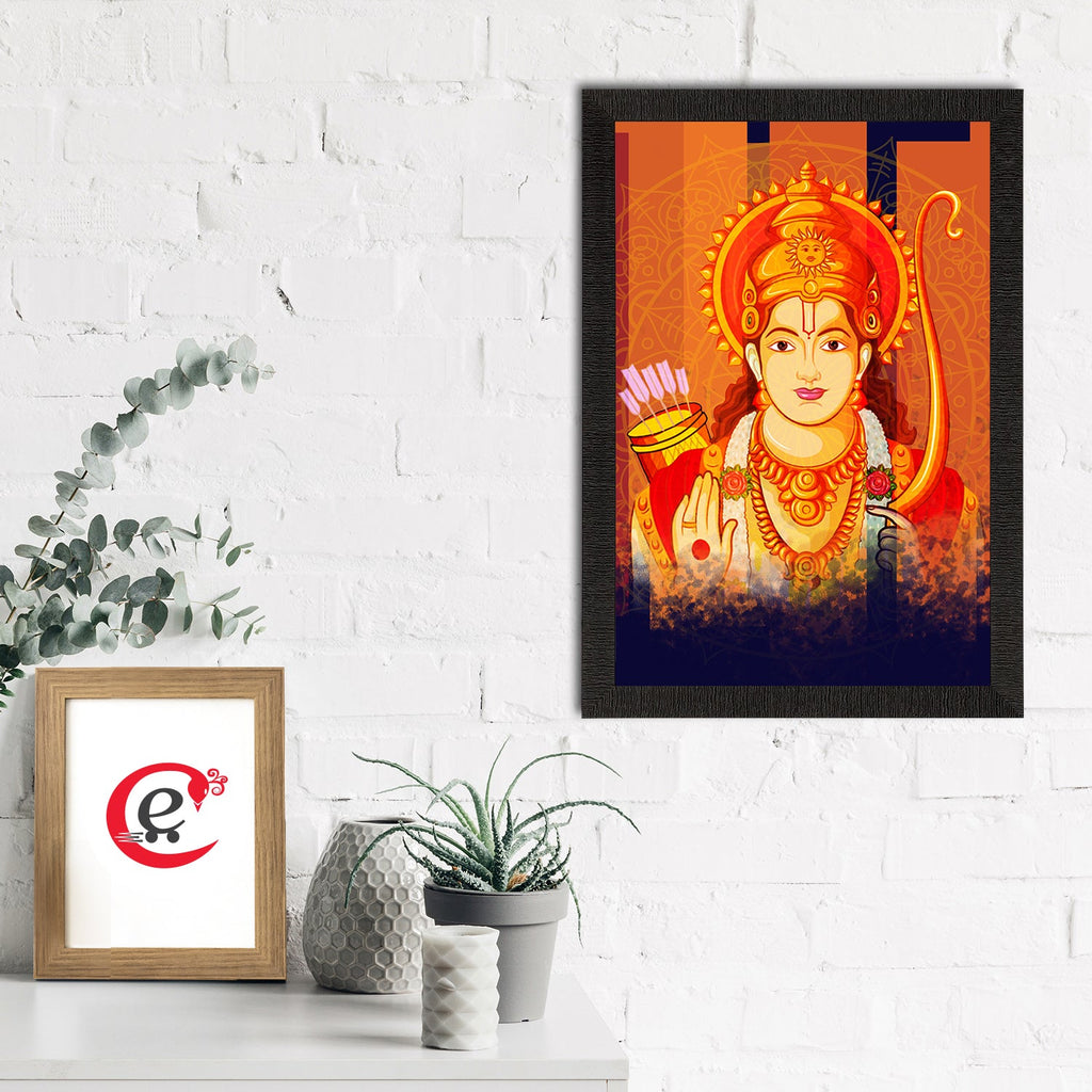 Lord Ram Painting Digital Printed Religious Wall Art Kafalo