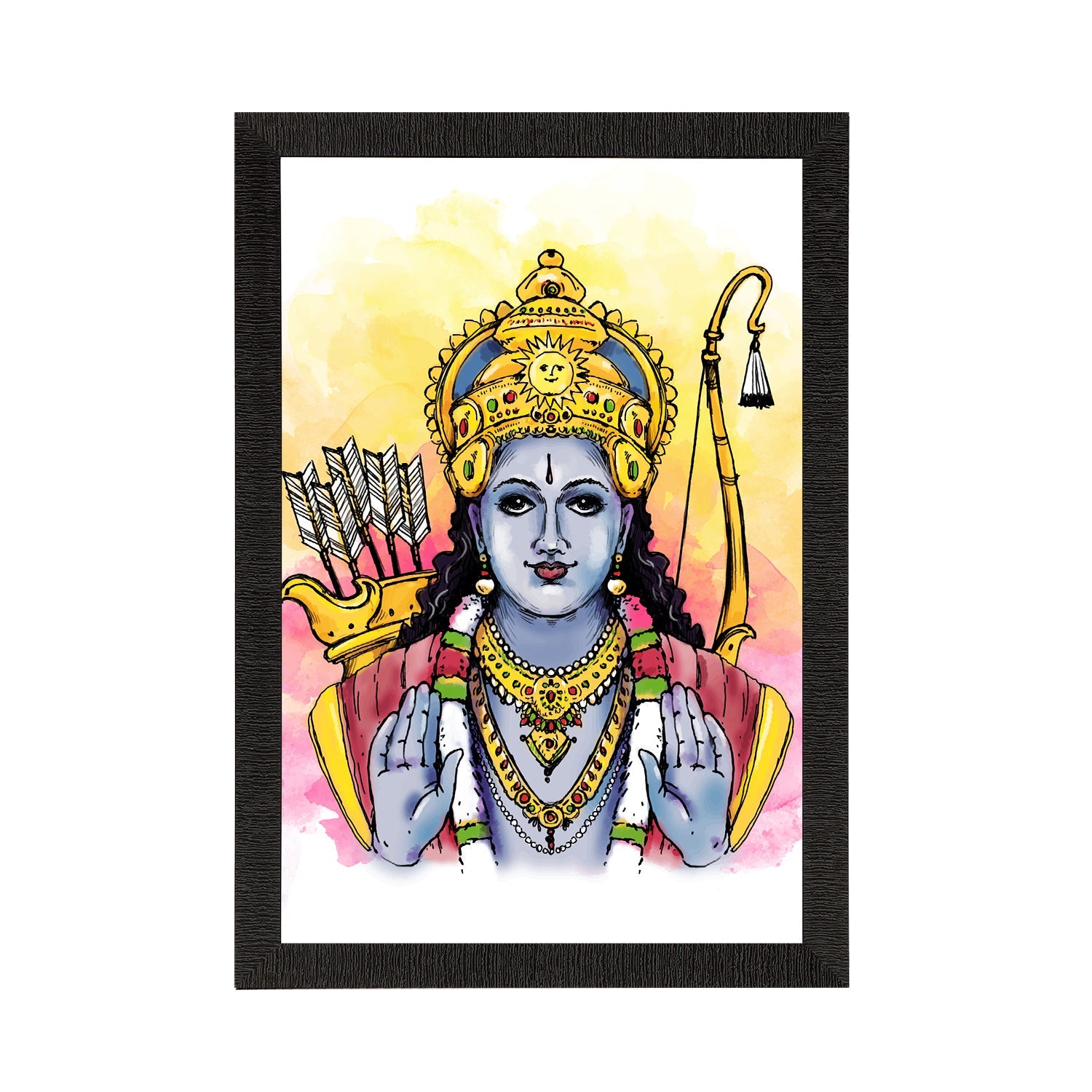 Lord Ram Painting Digital Printed Religious Wall Art Kafalo