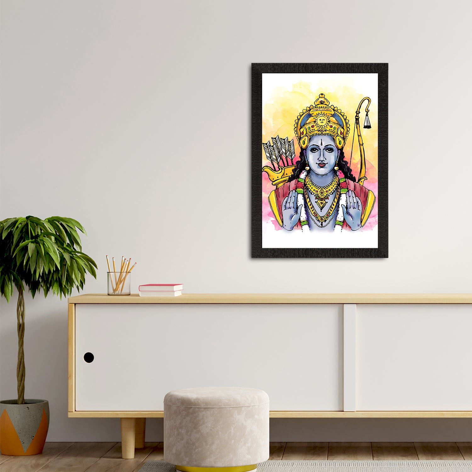 Lord Ram Painting Digital Printed Religious Wall Art Kafalo
