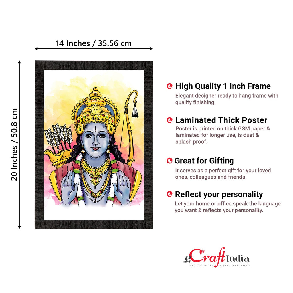 Lord Ram Painting Digital Printed Religious Wall Art Kafalo