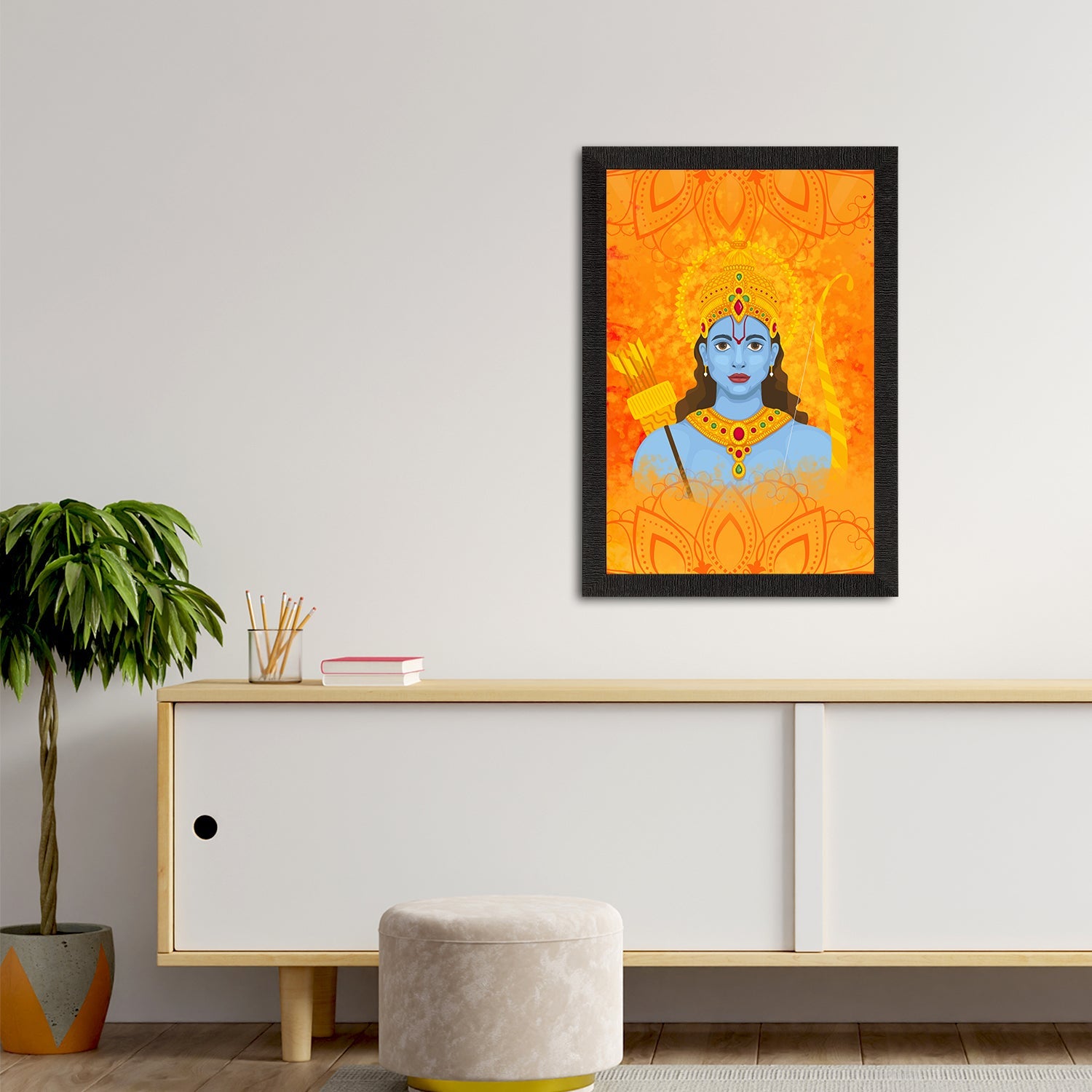 Lord Ram Painting Digital Printed Religious Wall Art Kafalo