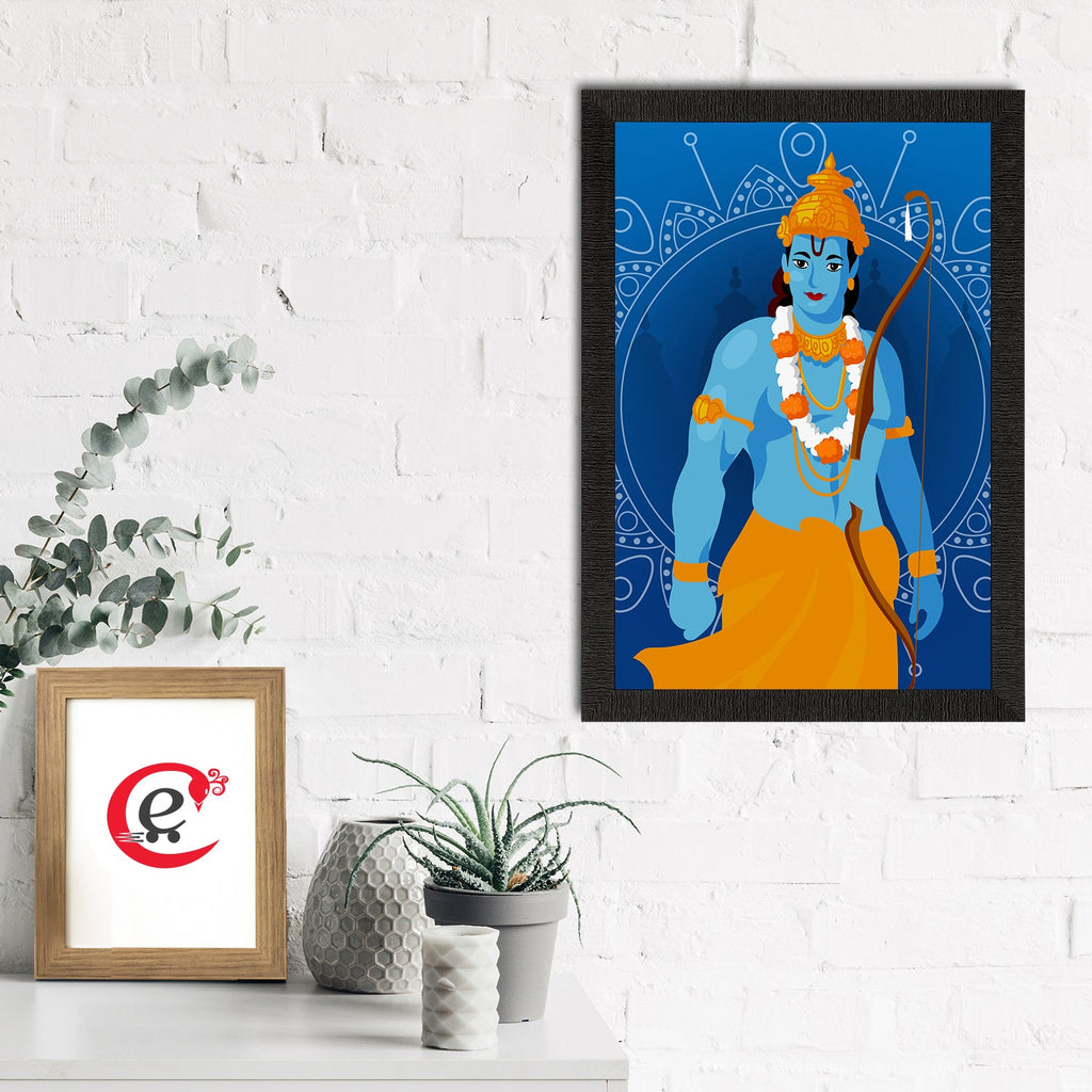 Lord Ram Painting Digital Printed Religious Wall Art Kafalo