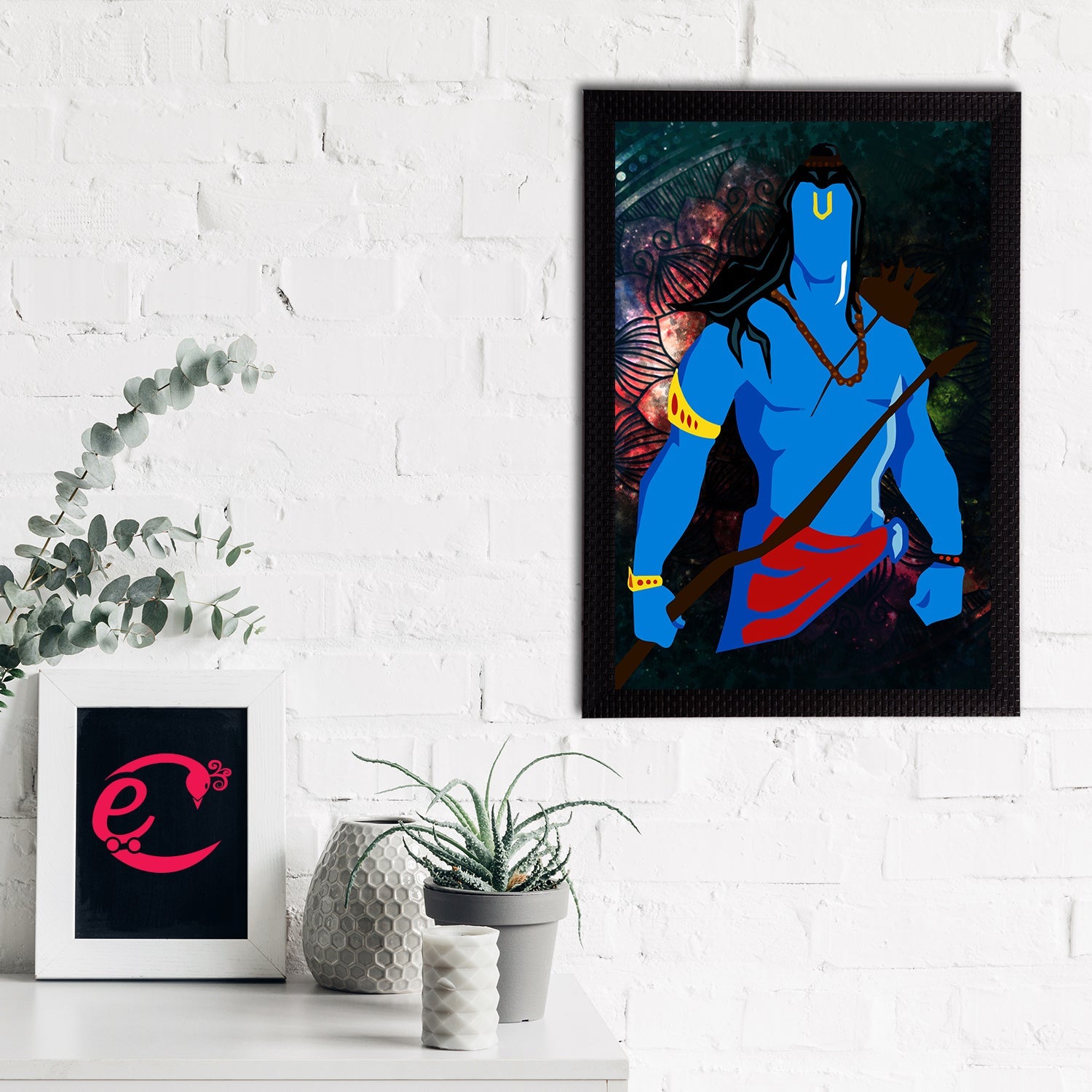 Lord Ram Painting Digital Printed Religious Wall Art Kafalo