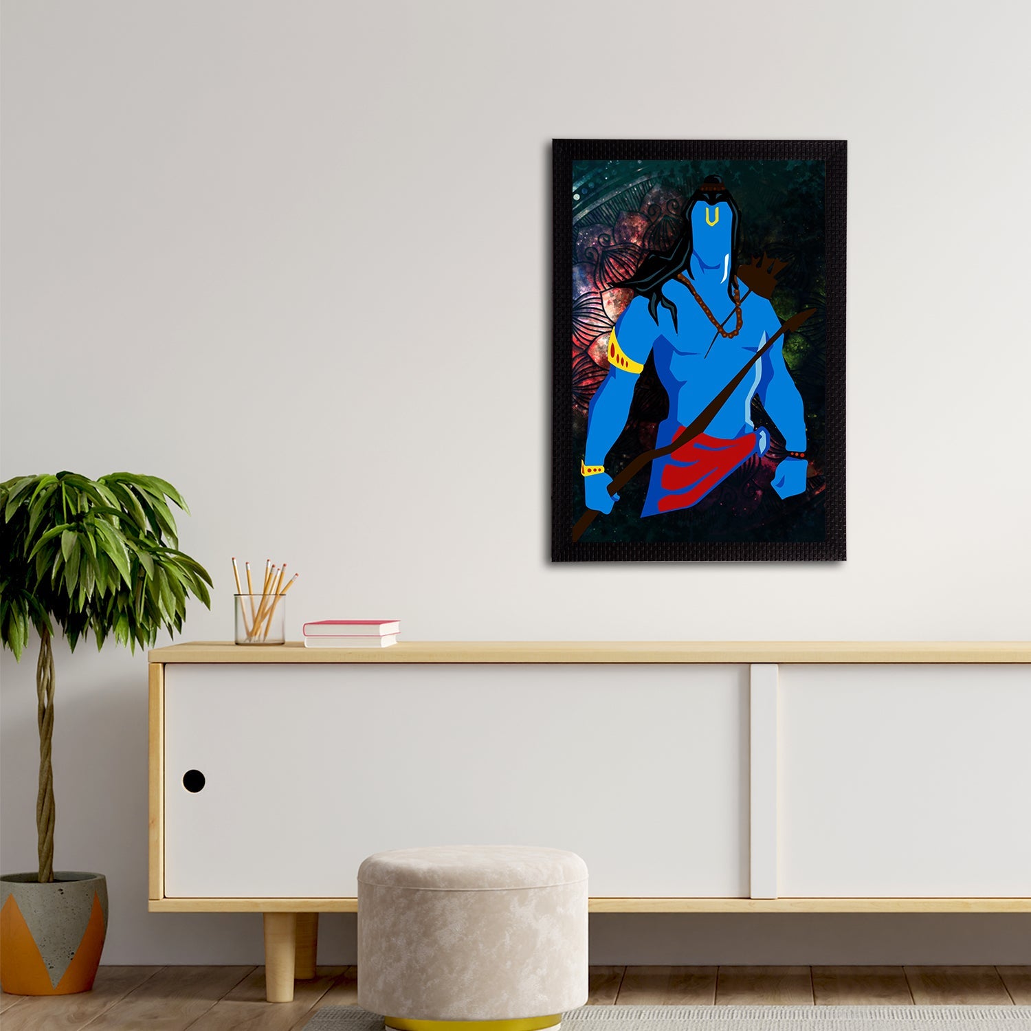 Lord Ram Painting Digital Printed Religious Wall Art Kafalo