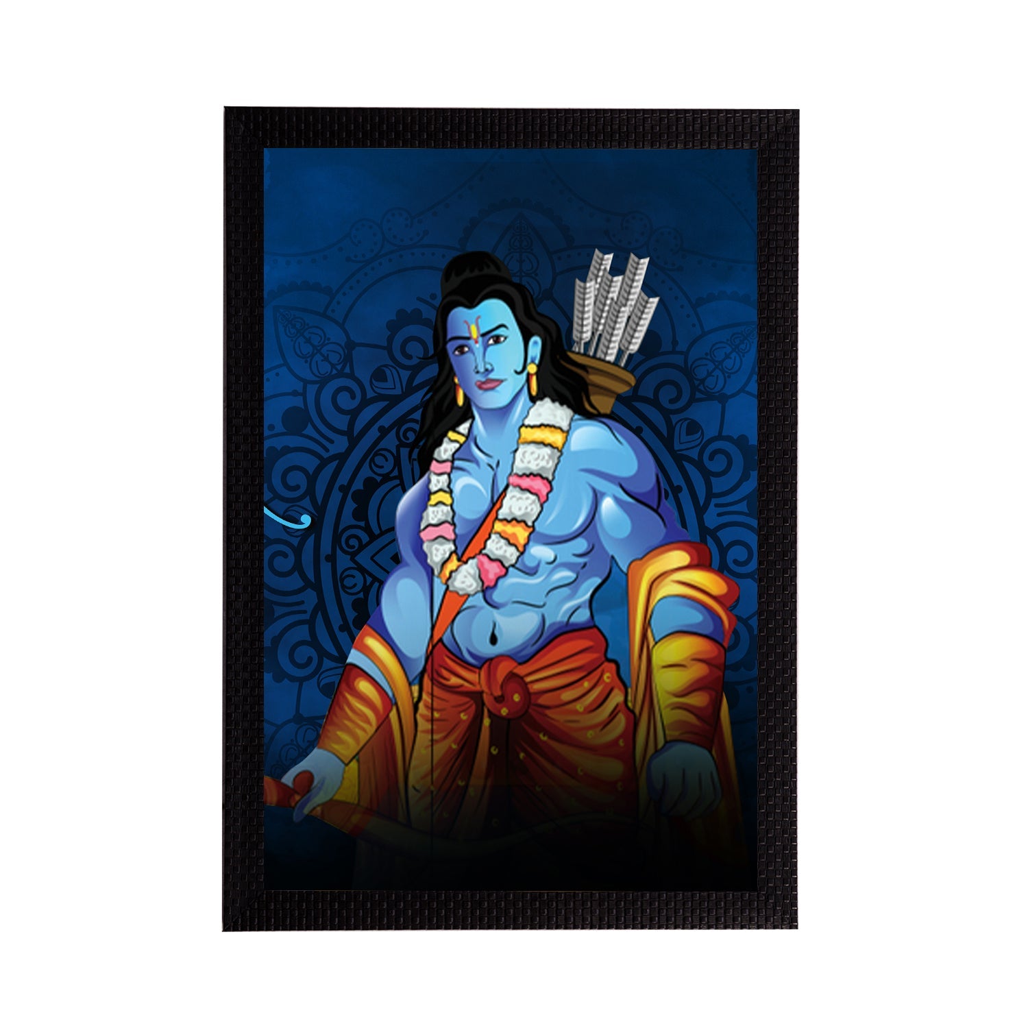Lord Ram Painting Digital Printed Religious Wall Art Kafalo