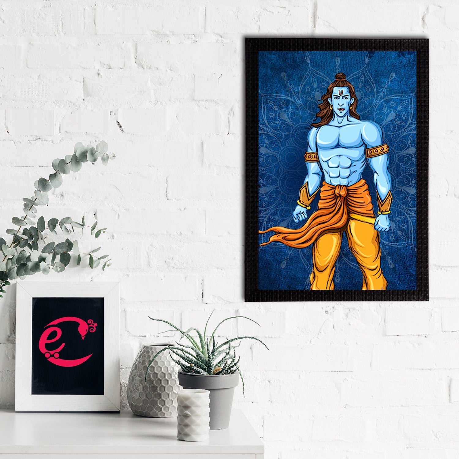 Lord Ram Painting Digital Printed Religious Wall Art Kafalo