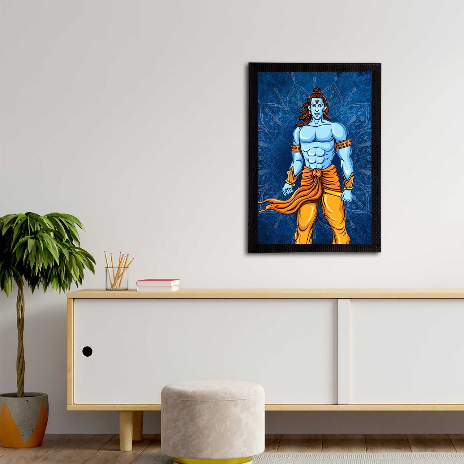 Lord Ram Painting Digital Printed Religious Wall Art Kafalo
