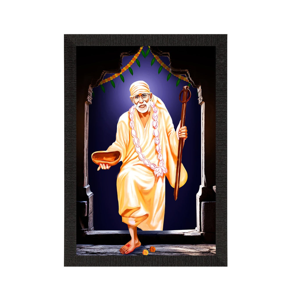 Sai Baba Satin Matt Texture UV Art Painting Kafalo