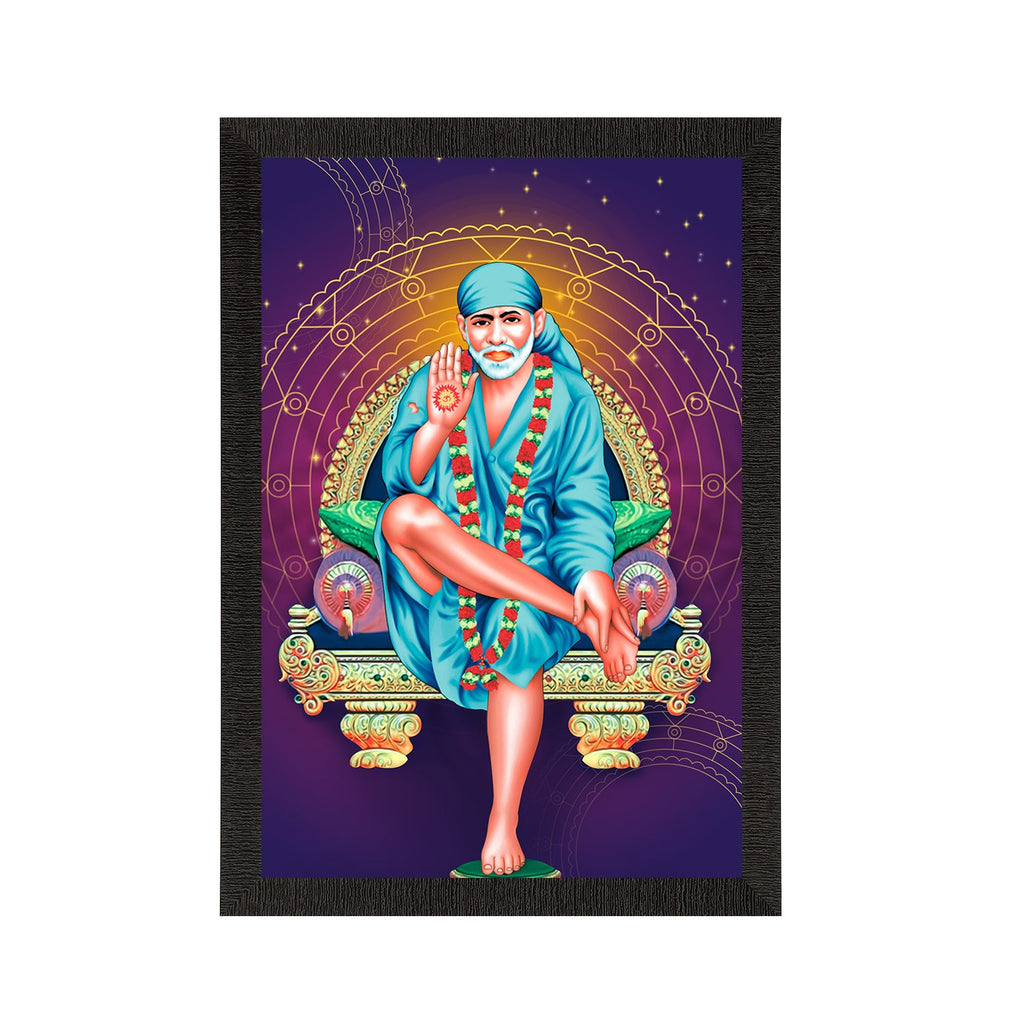 Sai Baba Satin Matt Texture UV Art Painting Kafalo