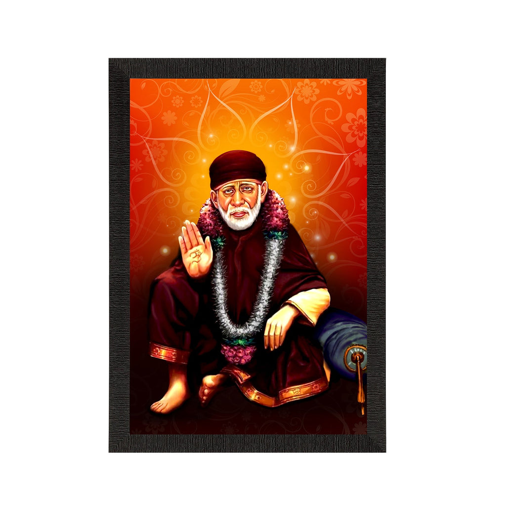 Sai Baba Satin Matt Texture UV Art Painting Kafalo