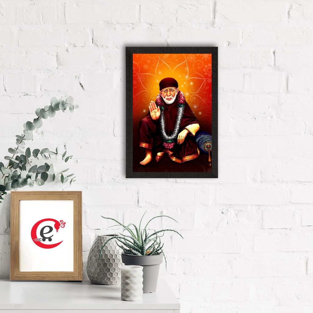 Sai Baba Satin Matt Texture UV Art Painting Kafalo