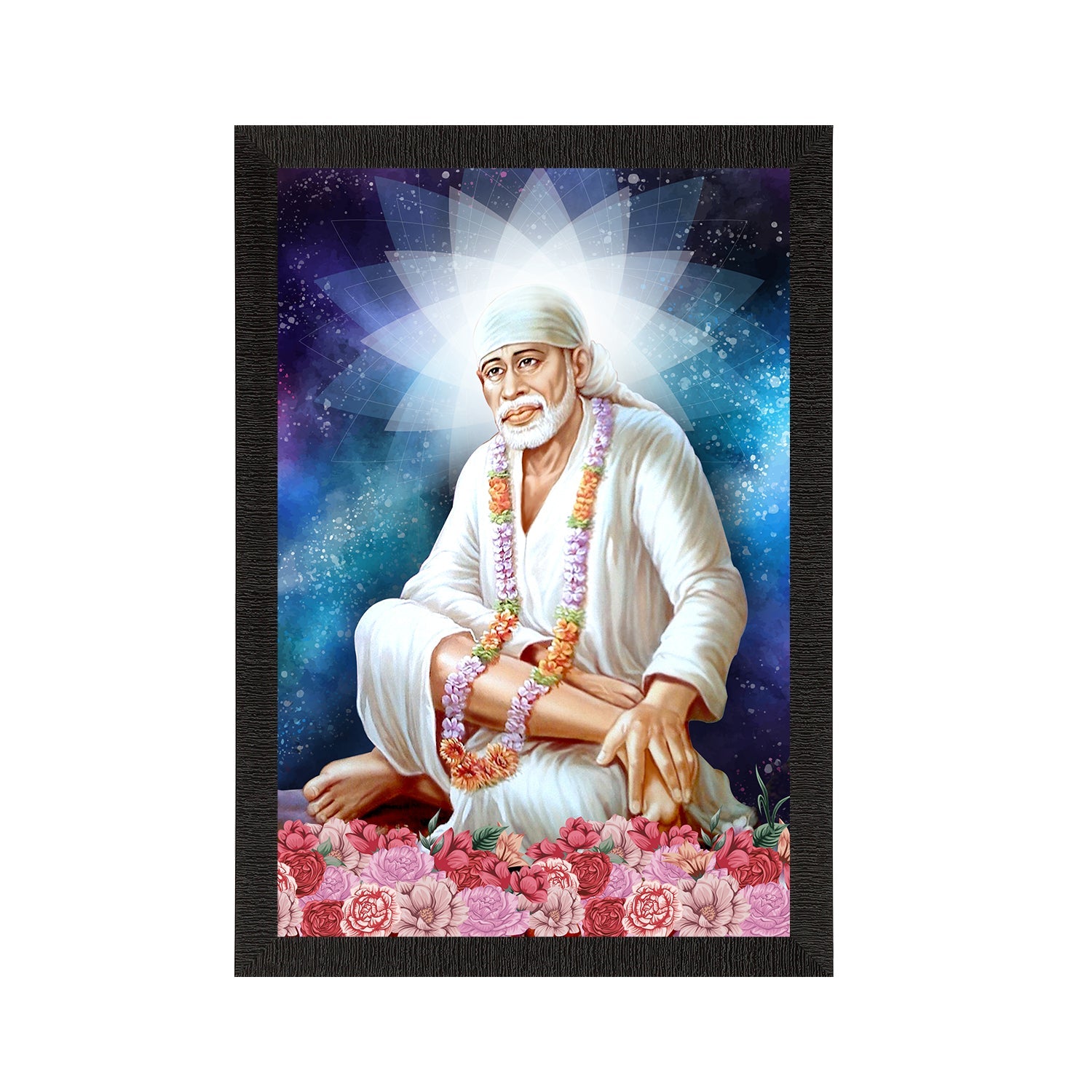 Sai Baba Satin Matt Texture UV Art Painting Kafalo