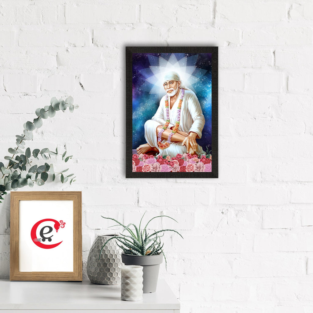 Sai Baba Satin Matt Texture UV Art Painting Kafalo