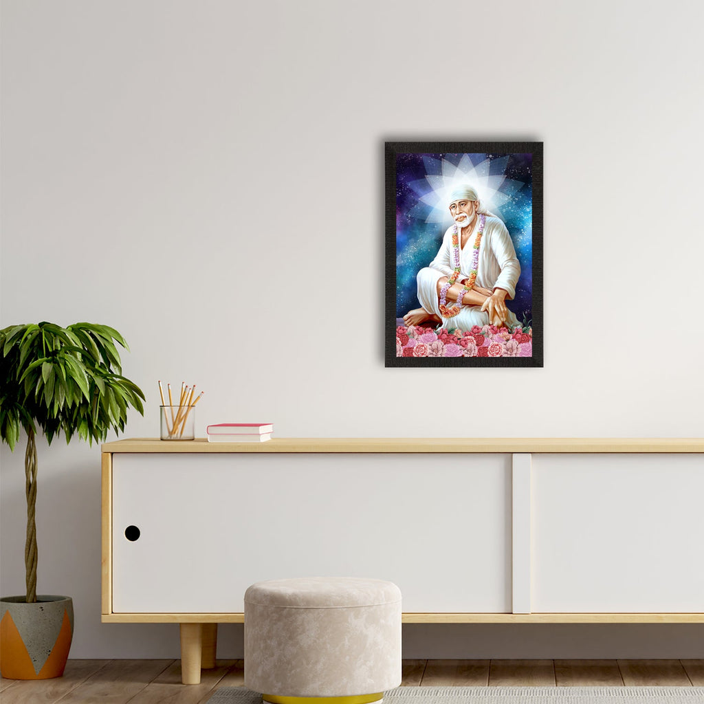 Sai Baba Satin Matt Texture UV Art Painting Kafalo
