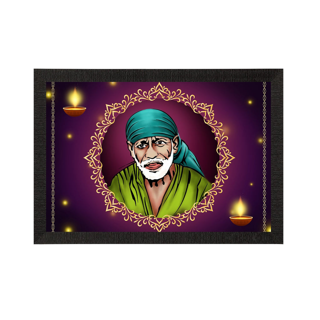 Sai Baba Satin Matt Texture UV Art Painting Kafalo