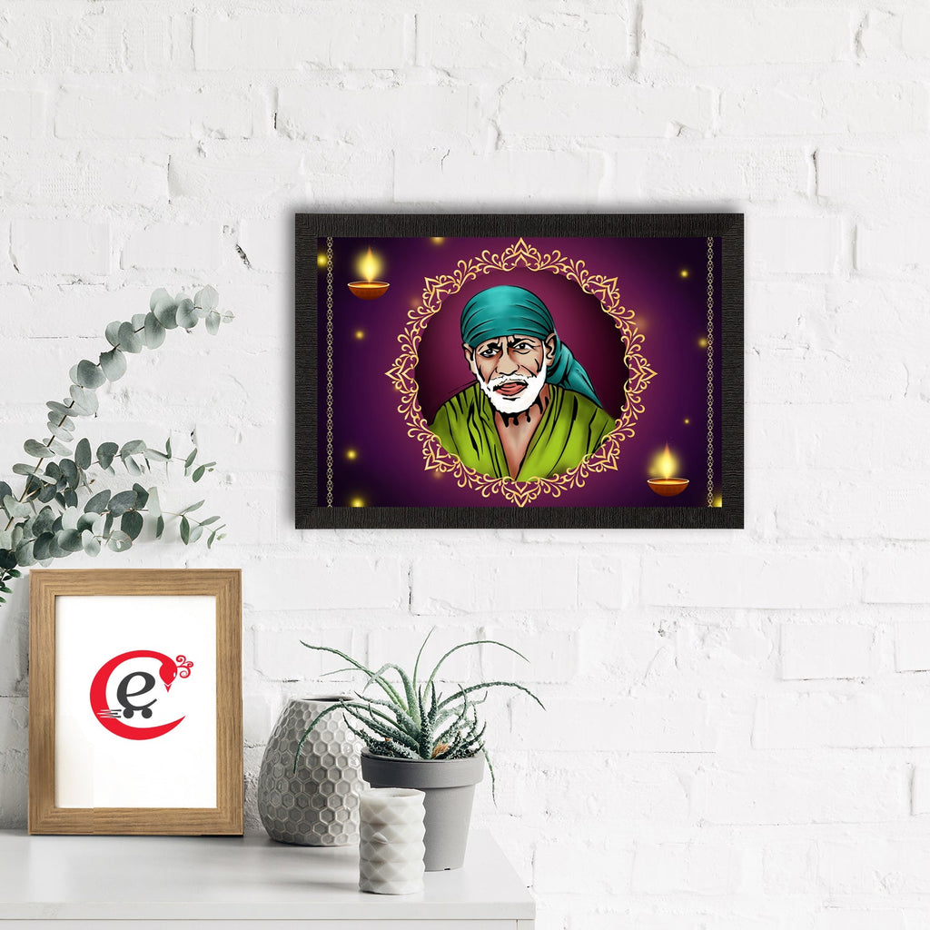 Sai Baba Satin Matt Texture UV Art Painting Kafalo