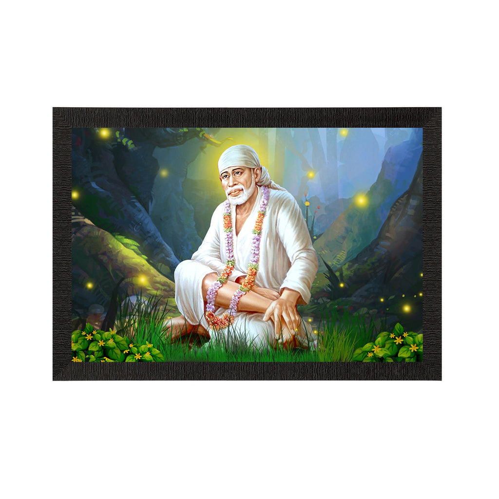 Sai Baba Satin Matt Texture UV Art Painting Kafalo