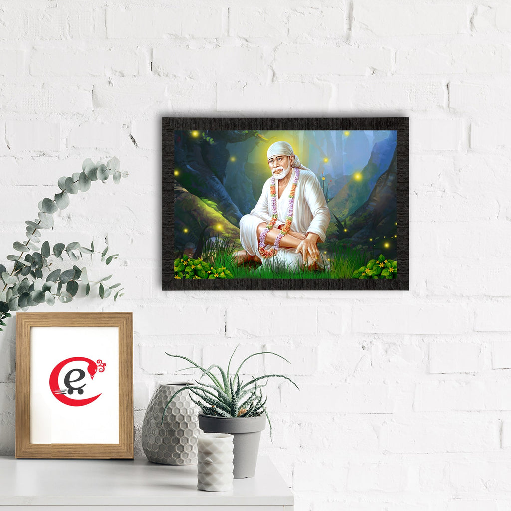 Sai Baba Satin Matt Texture UV Art Painting Kafalo