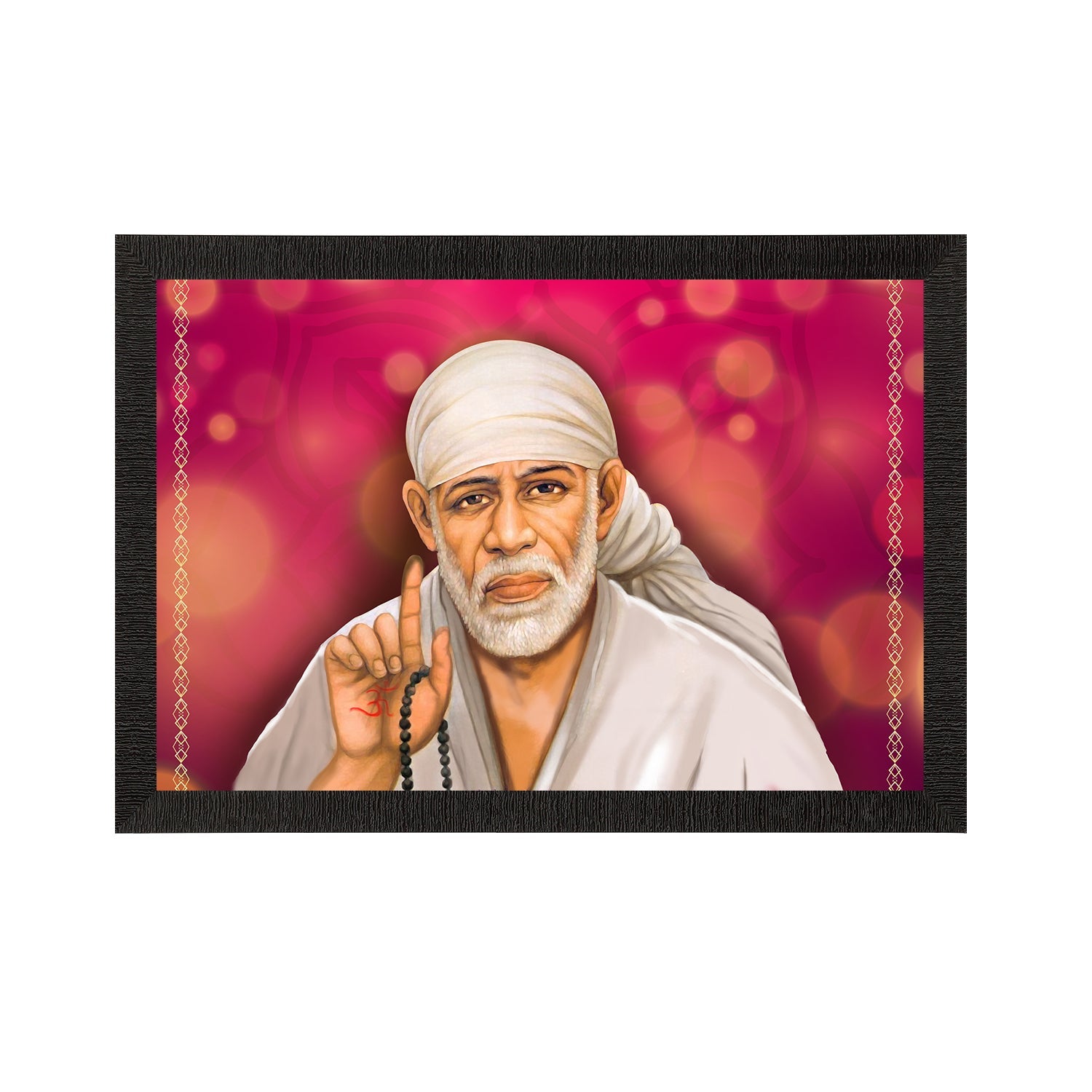 Sai Baba Satin Matt Texture UV Art Painting Kafalo
