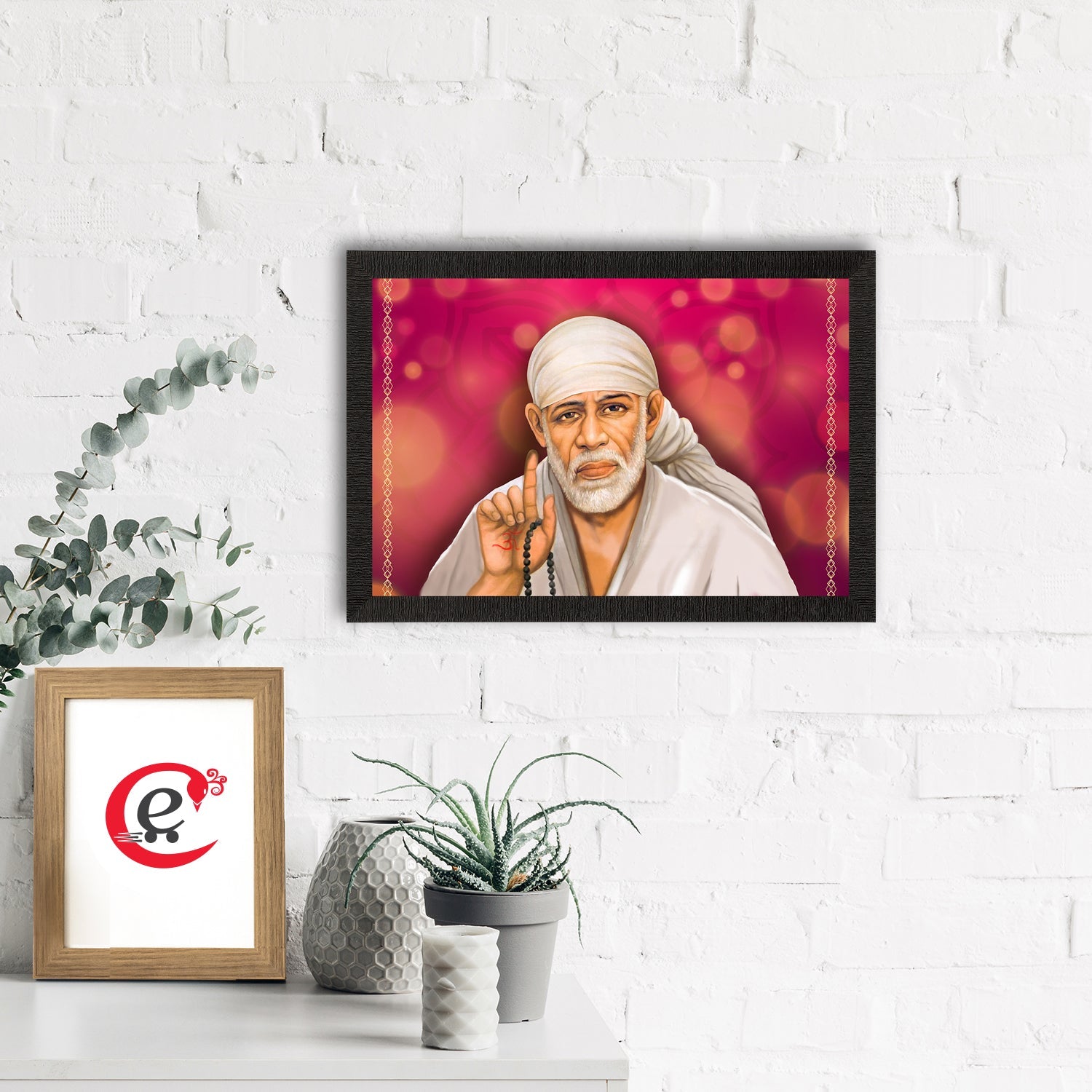 Sai Baba Satin Matt Texture UV Art Painting Kafalo