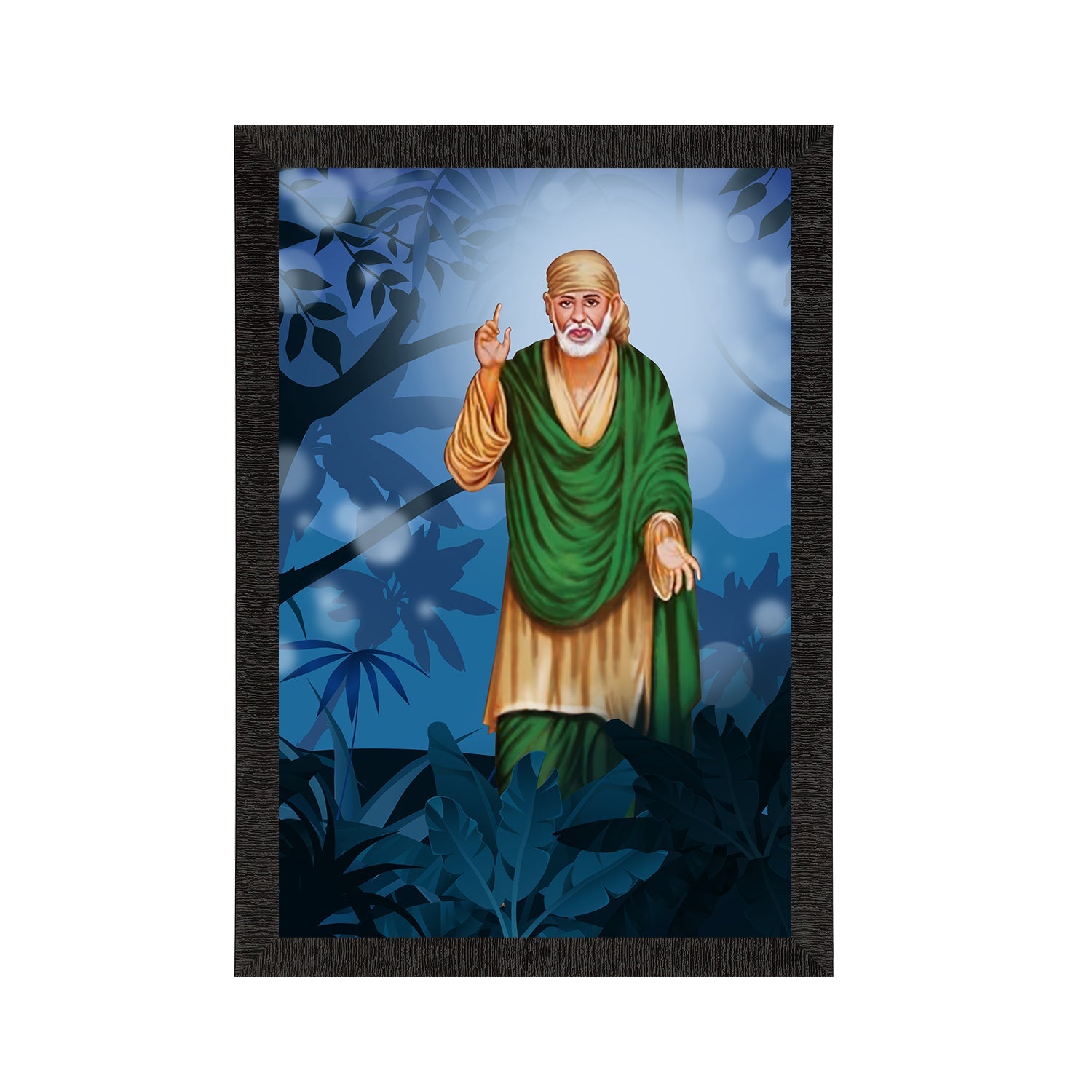 Sai Baba Satin Matt Texture UV Art Painting Kafalo