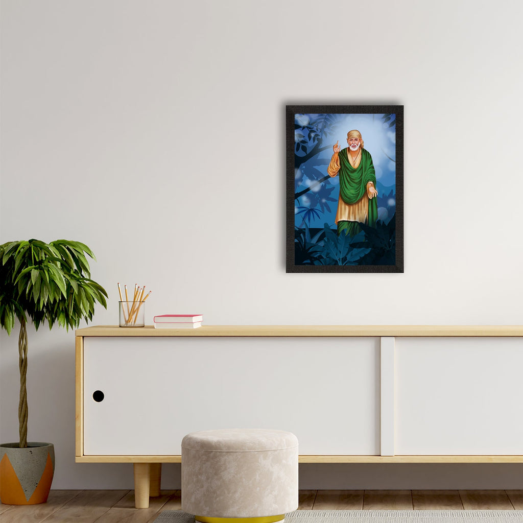 Sai Baba Satin Matt Texture UV Art Painting Kafalo