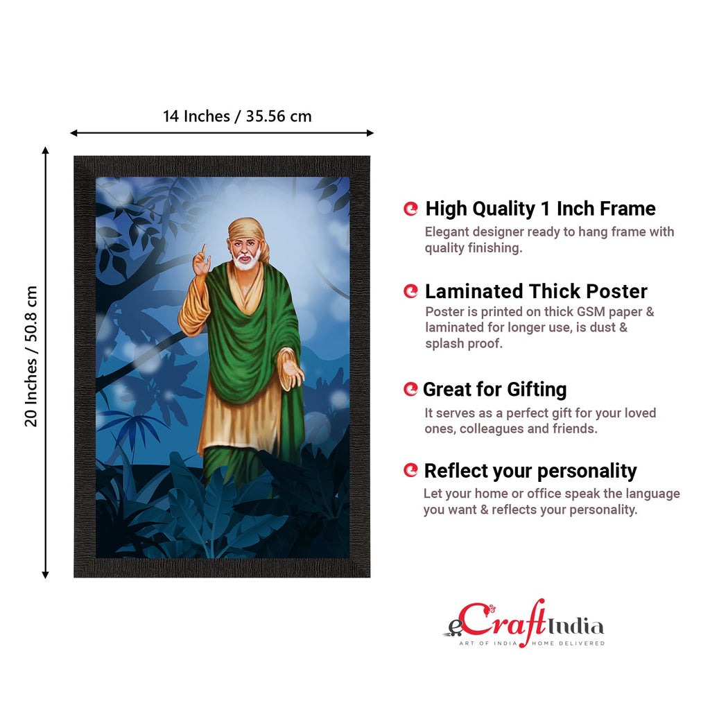 Sai Baba Satin Matt Texture UV Art Painting Kafalo