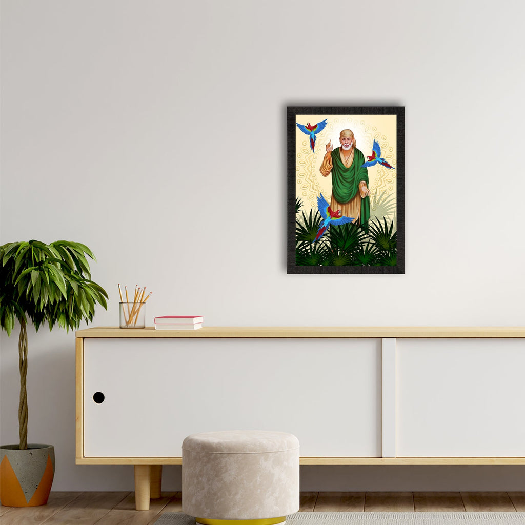Sai Baba Satin Matt Texture UV Art Painting Kafalo