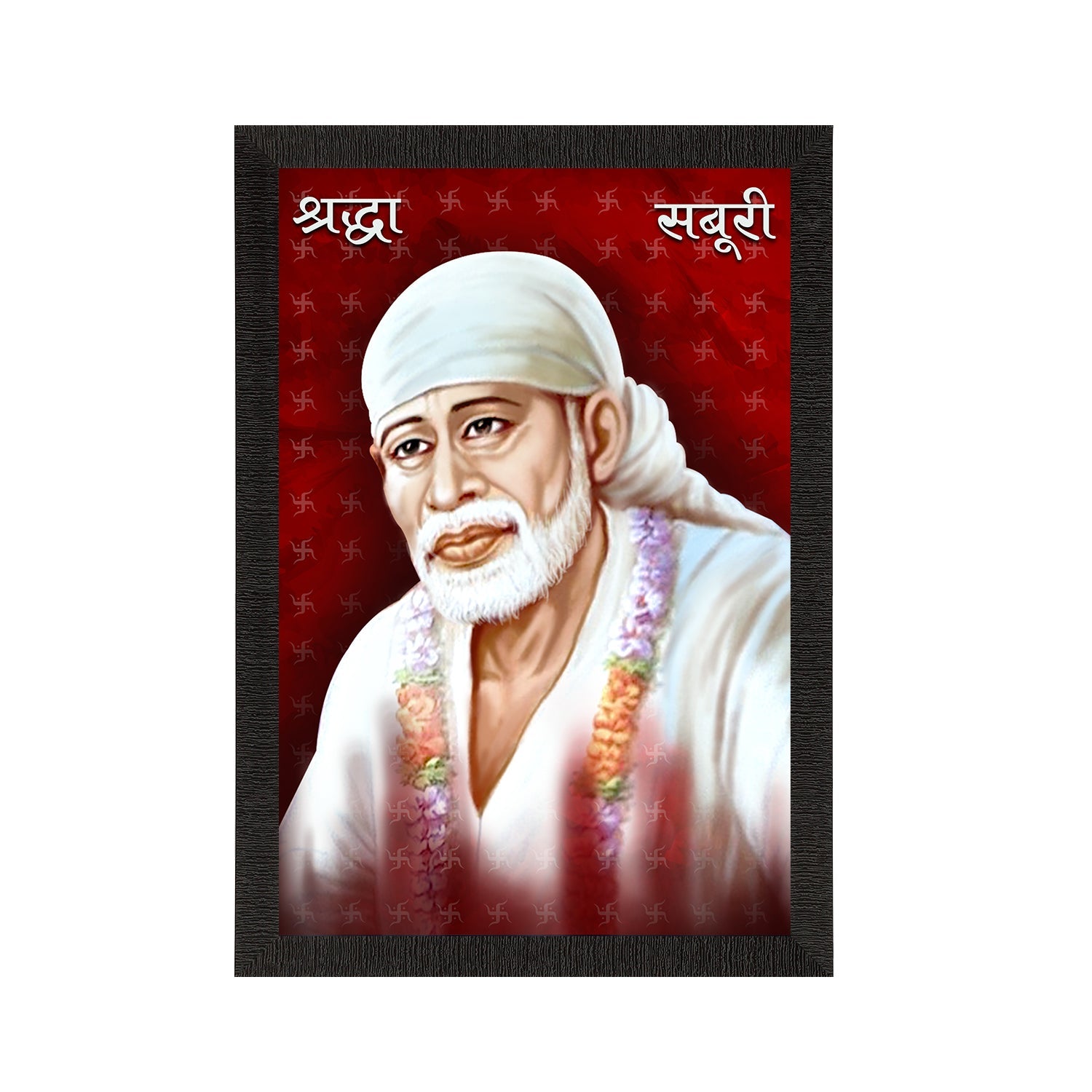 Sai Baba Satin Matt Texture UV Art Painting Kafalo