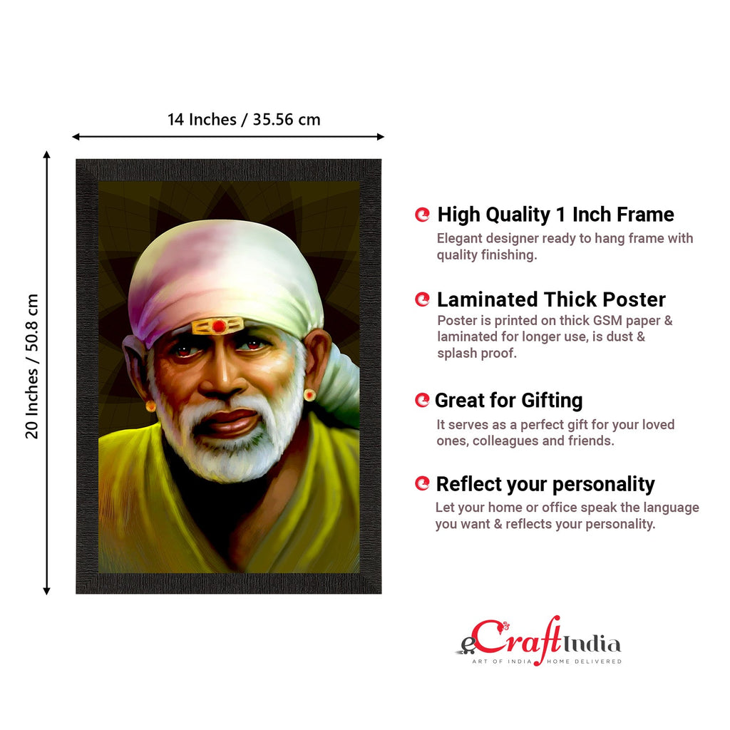 Sai Baba Satin Matt Texture UV Art Painting Kafalo