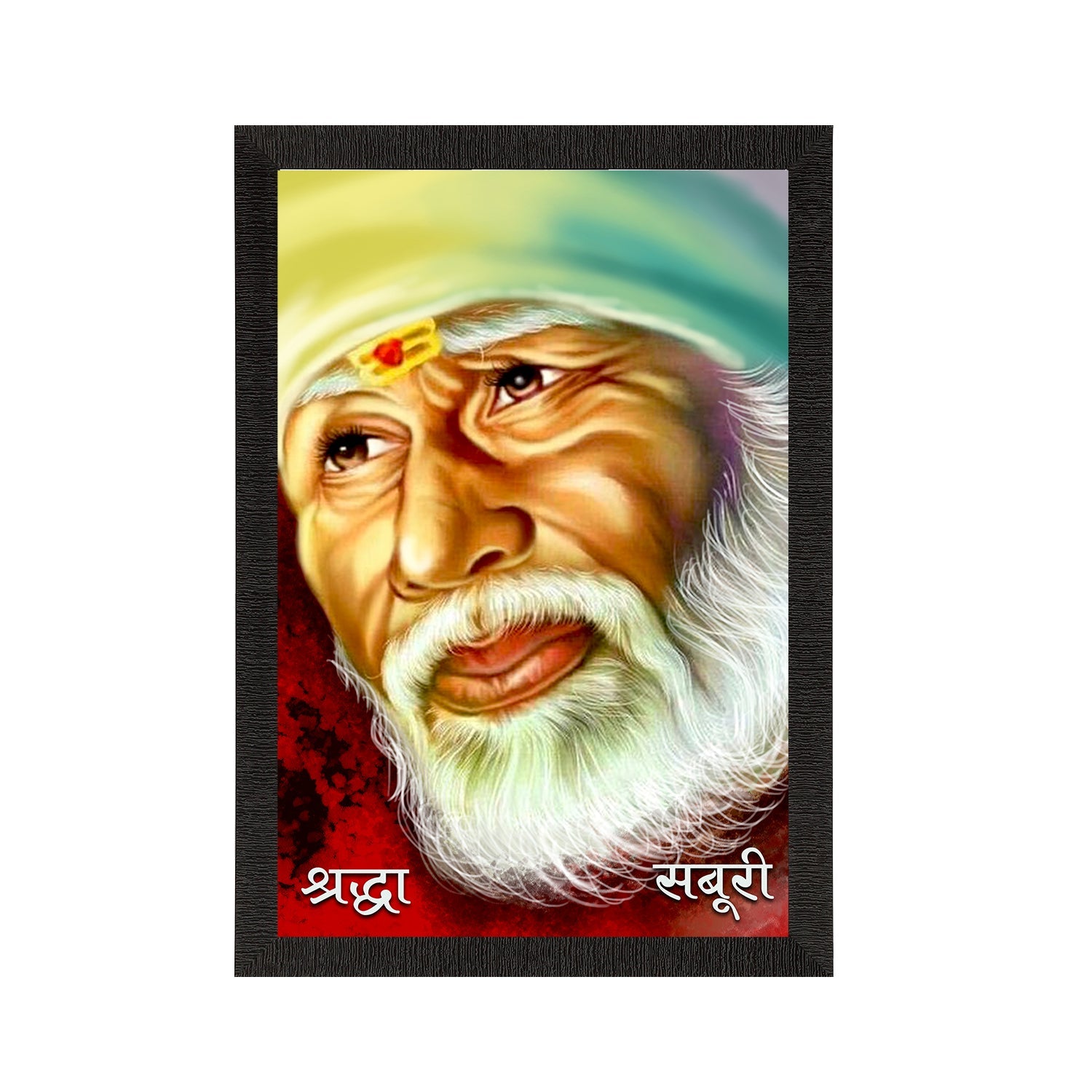 Sai Baba Satin Matt Texture UV Art Painting Kafalo