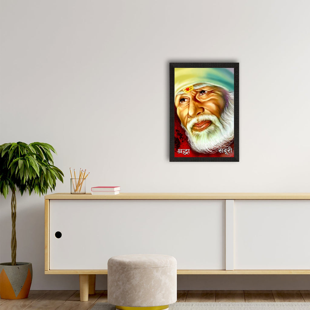 Sai Baba Satin Matt Texture UV Art Painting Kafalo