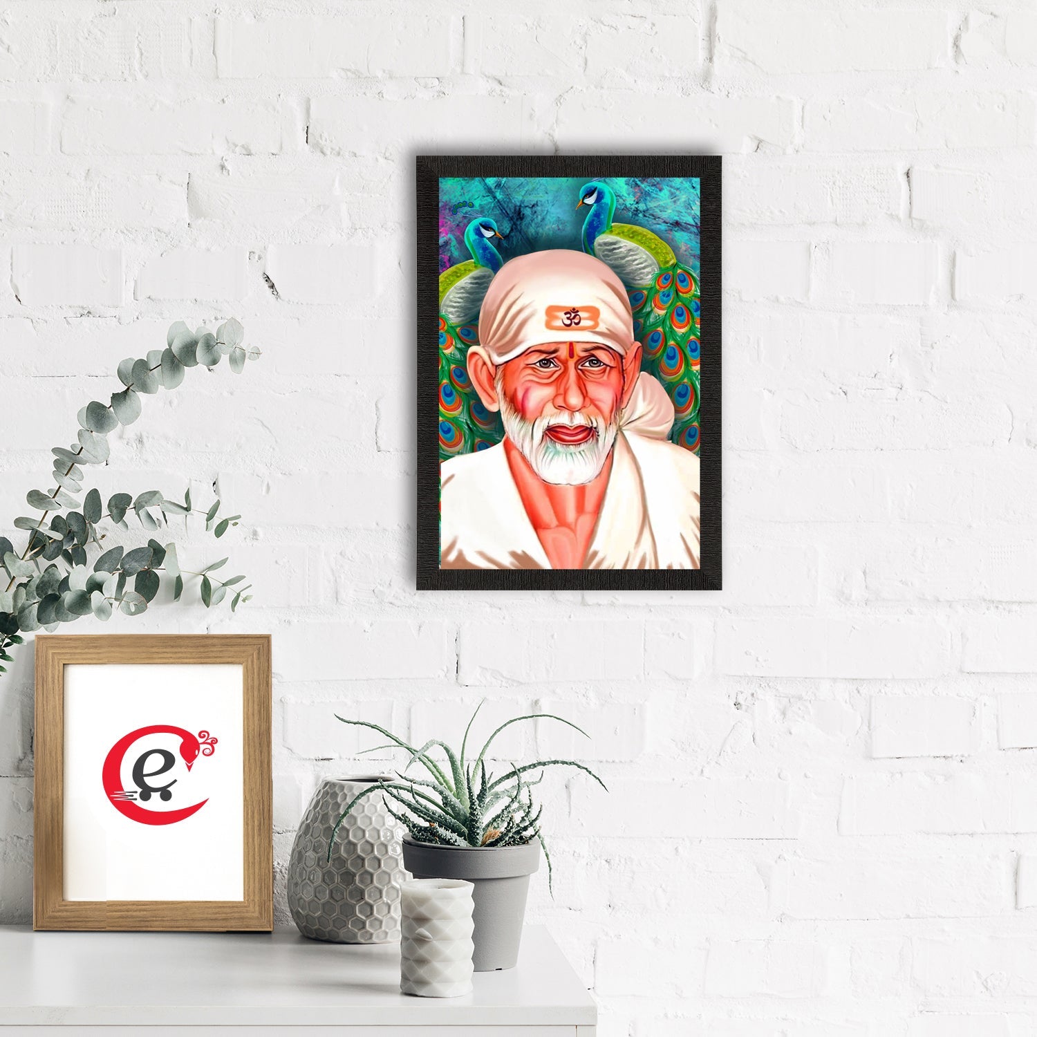 Sai Baba Satin Matt Texture UV Art Painting Kafalo